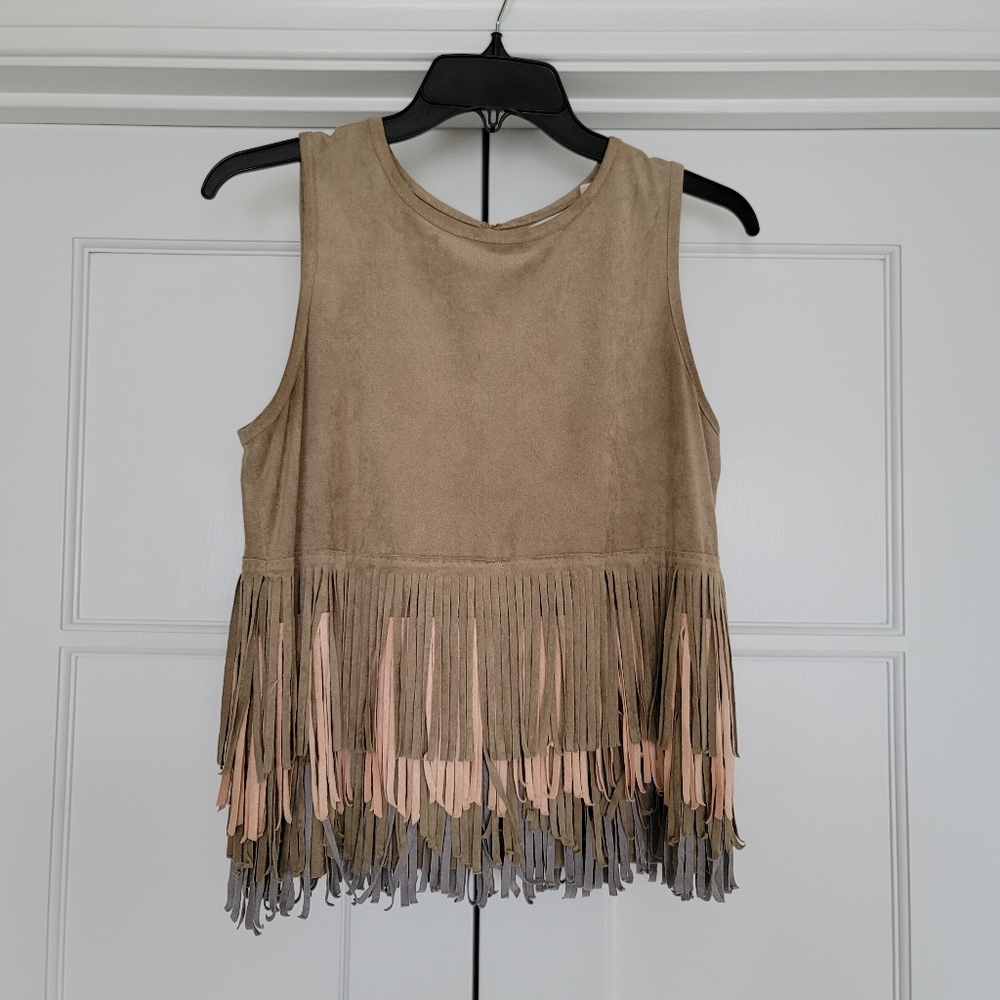 Chelsea & Violet suede top, XS